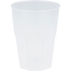 Drinkglazen frosted transparant - 6x - 420 ml - onbreekbaar - Drinkglazen