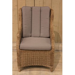 Darwin stoel rattan grey