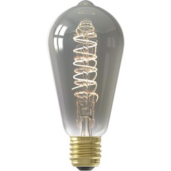 LED Full Glass Flex Filament Rustik Lamp 220-240V 4W E27 ST64 Titanium - Calex