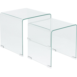 Beliani KENDALL - Salontafel-Transparant-Veiligheidsglas