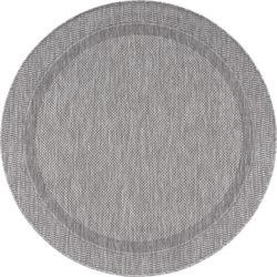 Binnen & Buitenkleed Romile - Kader / Lijstmotief - Grijs - 240x340 cm