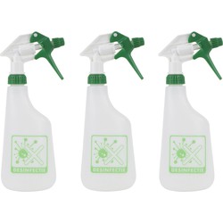 6x Waterverstuivers/watersproeiers desinfectie spray 0,6 liter inhoud - Plantenspuiten