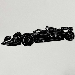 Rootsmann Formule 1 Raceauto Wanddecoratie | Zwart