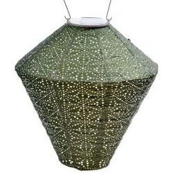Lumiz Solar Buitenlampion Sashiko Diamond - Solar Tuinverlichting - 28 cm - Licht Groen