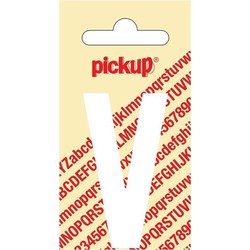 Plakletter Nobel Sticker witte letter V - Pickup