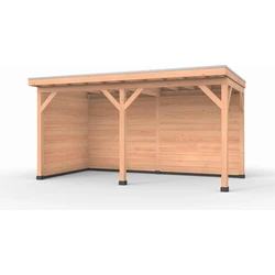 Douglas overkapping 500 x 250, met achterwand en zijwand, Westwood Comfort
