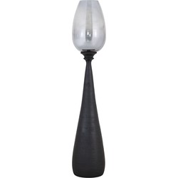 PTMD Midi Black Mango Wood Stormlight Smoke Glass L