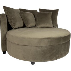 PTMD Fayen Fauteuil - H68 x Ø121 cm - Velvet - Groen