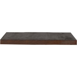 LABEL51 Eetkamertafel Tafelblad Straight Edge - Espresso - Mangohout - 120 cm Straight