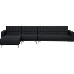ABERDEEN - Hoekslaapbank - Grafietgrijs - Rechts - 347 cm - Polyester