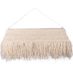 Furni-Handgemaakte Hanglamp van Sisal en Rafia – Langit 410 - Natuurlijke Boho Plafonnière -XXL 120x30x25 cm