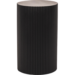 Side Table / Pillar- Cylinder - MDF - Black -30x54cm