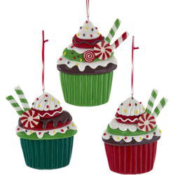 Orn.claydgh cupcake l12cm
