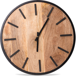 Benoa Tarifftown Small Mango Wooden Wall Clock 41 cm