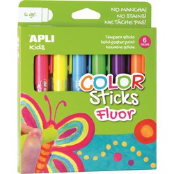 APLI Kids APLI Kids APLI - Kleurstift fluor 6 kleuren