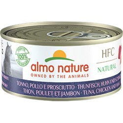 Almo nature hfc cat tonijn&kip&ham 150gr