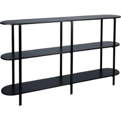 PTMD Sophisticated Sidetable - 160 x 31 x 90,5 cm  - Metaal - Zwart