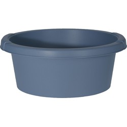 Blauwe afwasteil/afwasbak rond kunststof 6 liter - Afwasbak