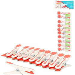 Concorde wasknijpers - 20x - rood - kunststof - 8 cm - Knijpers