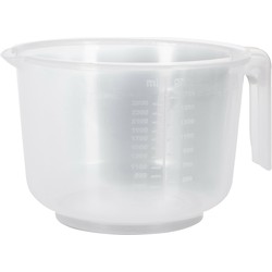 Keuken maatbeker/mengbeker - kunststof - transparant - 2500 ml - Maatbekers