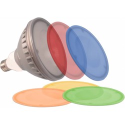 Gekleurde LED lamp PAR 38 18W met verschillende kleurplaatjes