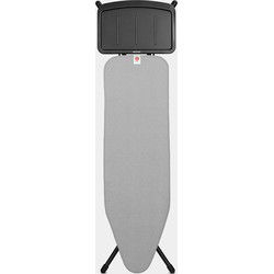 Strijkplank B, 124x38 cm, solide stoomunithouder - Metallised