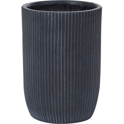 EANTIO - Bloempot - 25 x 25 x 38 cm - Zwart - Kleivezels