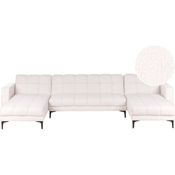 ALNES - Hoekbank u-vorm - Wit - Polyester