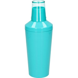 Cocktailshaker van kunststof in het blauw 500 ml - 23 cm hoog - Cocktailshakers