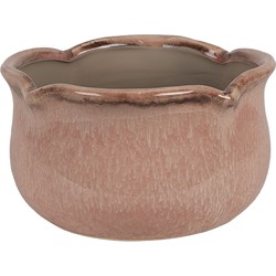 Clayre & Eef Bloempot  Ø 15x9 cm Roze Keramiek Plantenpot