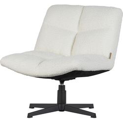 WOOOD Exclusive Vinny Draaifauteuil - Boucle - Off White - 80x75x75