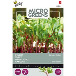 5 stuks - Saatgut Microgreens Mangold gemischt - Buzzy
