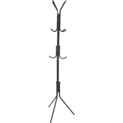 Gerimport - kapstok - zwart - metaal - staand - 12 haken op 3 hoogtes - 170 cm - Kapstokken