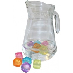 Ronde waterkan van glas 1,3 liter - Waterkannen