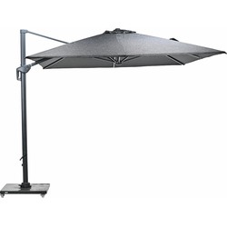 Garden Impressions Hawaii Big Pole telescopic zweefparasol 300x400 cm - zwart