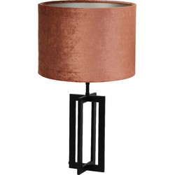 Tafellamp Mace/Gemstone - Zwart/Terra - Ø30x56cm