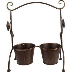 Clayre & Eef Bloempot Bruin IJzer