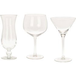 Cocktails maken glazen set - 12x stuks - 3 verschillende soorten - Cocktailglazen