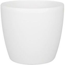 3 stuks - Bloempot Brussels rond 14 cm wit