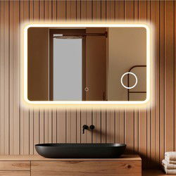 Lumoire Badkamerspiegel met Verlichting - Elysium - 100CM Rechthoekig - Anti Condens Verwarming