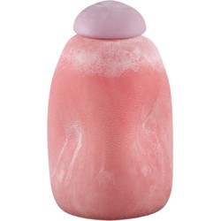 PTMD Karlie Pink matte glass bulb vase purple top