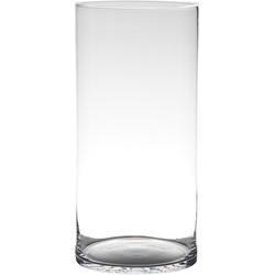 Glazen bloemen cylinder vaas/vazen 40 x 19 cm transparant - Vazen