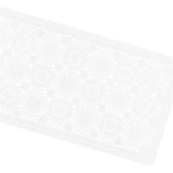 Unique Living | Tafelloper Amira vinyl 40x150cm white