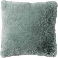Dutch Decor ZAYA - Kussenhoes 45x45 cm - bontlook - effen kleur - Jadeite - lichtgroen - Dutch Decor