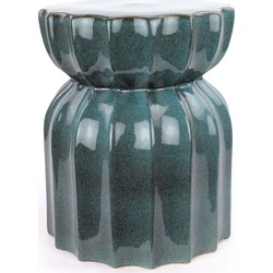 Fine Asianliving Keramische Kruk Teal Handgemaakt - Feryn D33xH46cm