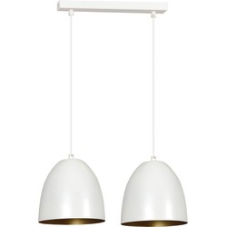 moderne hanglamp Santis Wit 2-lichts