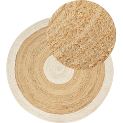 Beliani YAYALAR - Gevlochten-Beige-Jute