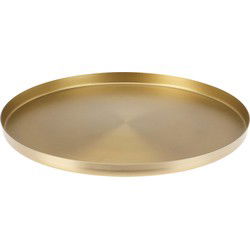 HS Collection Onderbord/kaarsenbord - RVS - mat goud - 30 x 1 cm - Kaarsenplateaus