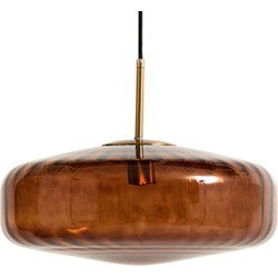 Light & Living - hanglamp - Pleat - bruin - glas - Ø 30cm - E27 - 2971964