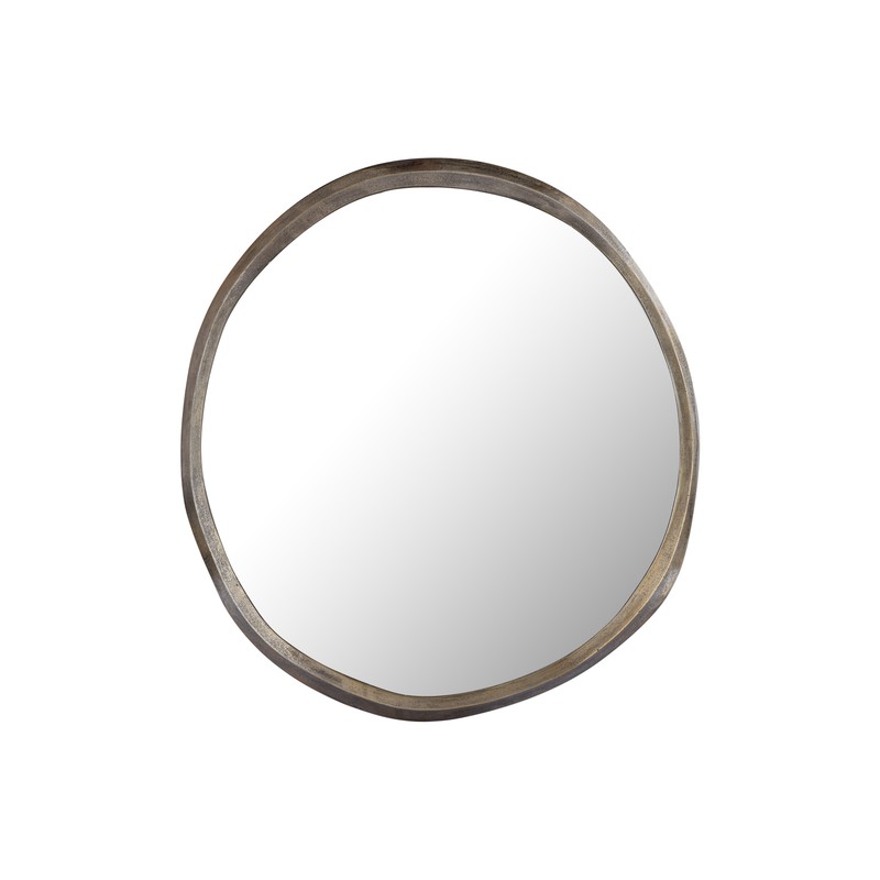 PTMD Limara Brass alu round mirror irregular border S - 